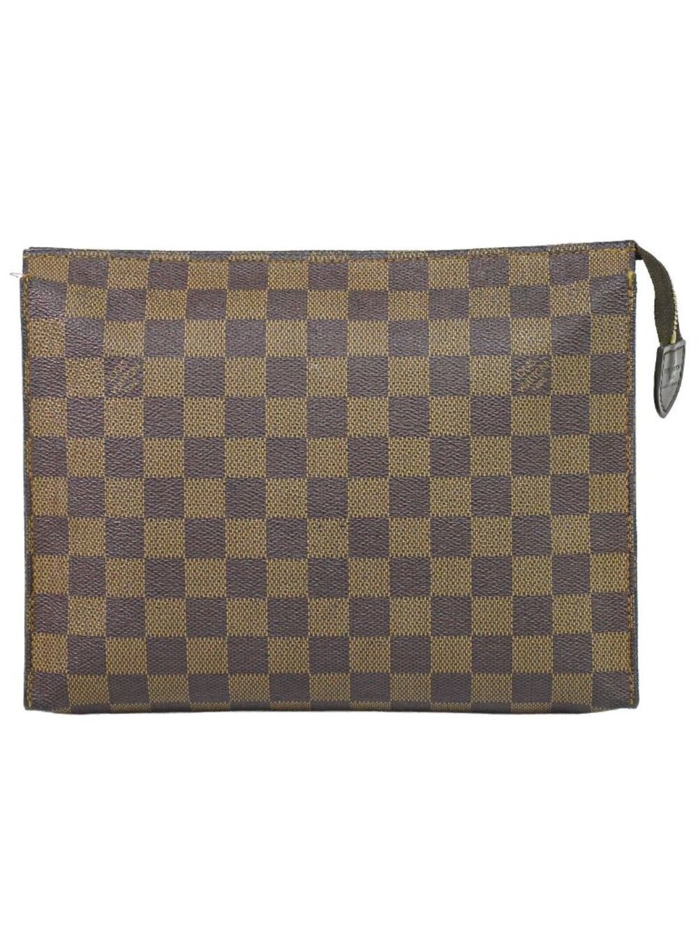 Louis Vuitton LV Poche Toilet 26 Damier Ebene Pouch Clutch Brown